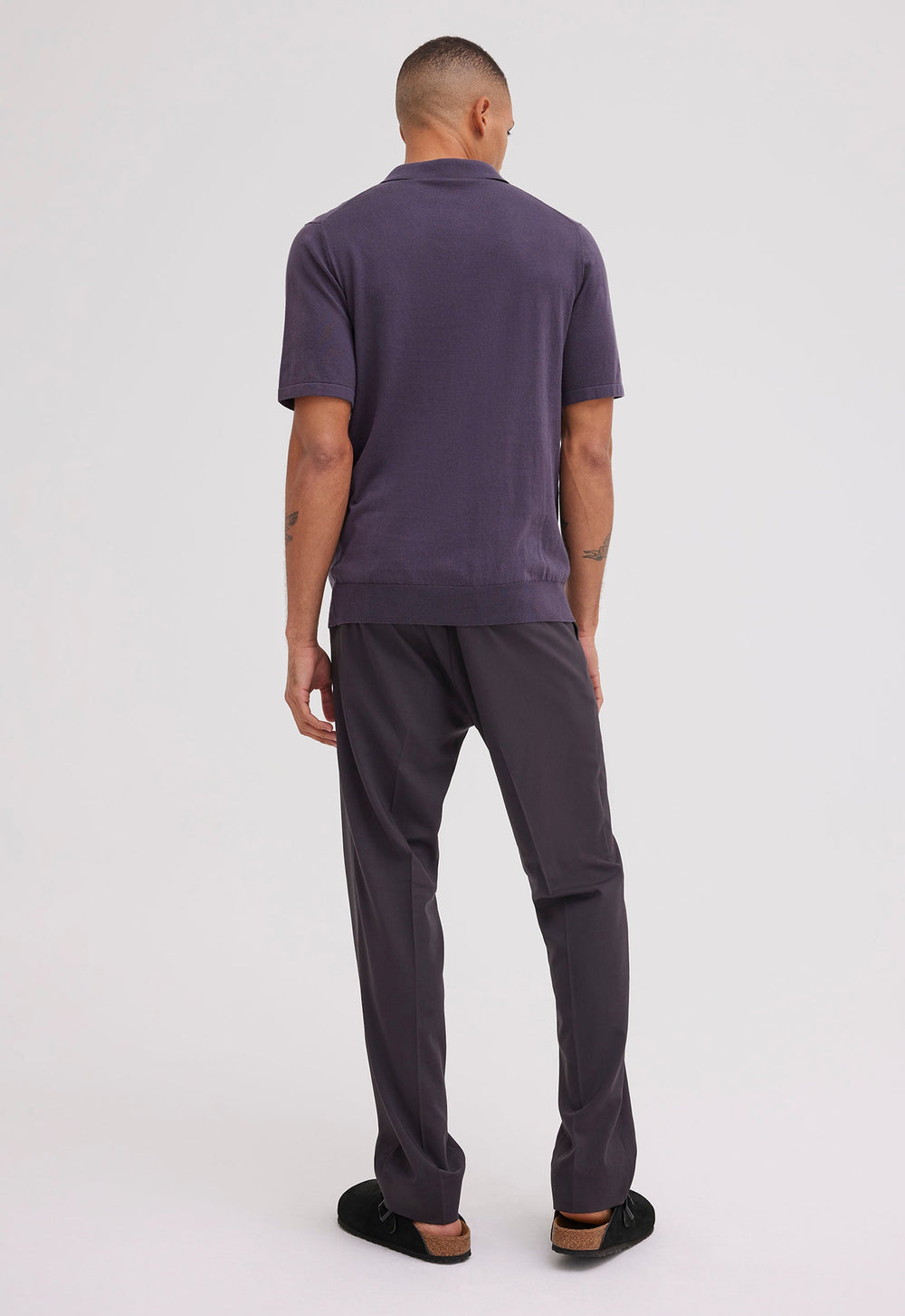 Jac+Jack Pointier Cotton Polo - Muse Charcoal